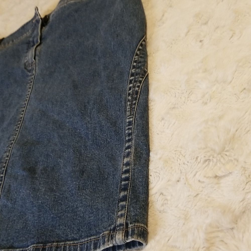 Tahari Jean Denim Y2K Pencil Skirt Size 8 Cotton Blend Stretch - Picture 3 of 8